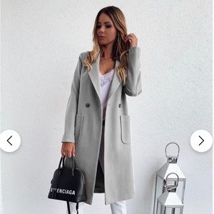 Woolen long line coat